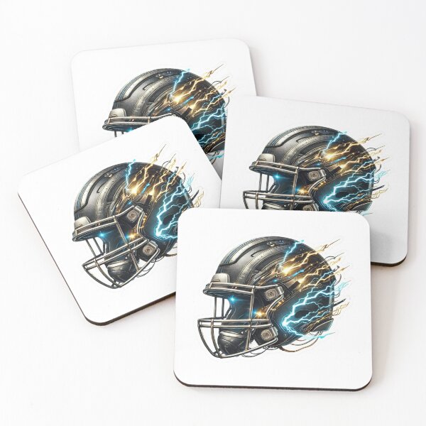 Item preview, Electrifying Los Angeles Chargers Helmet designed and sold by pixelpulsenyc.