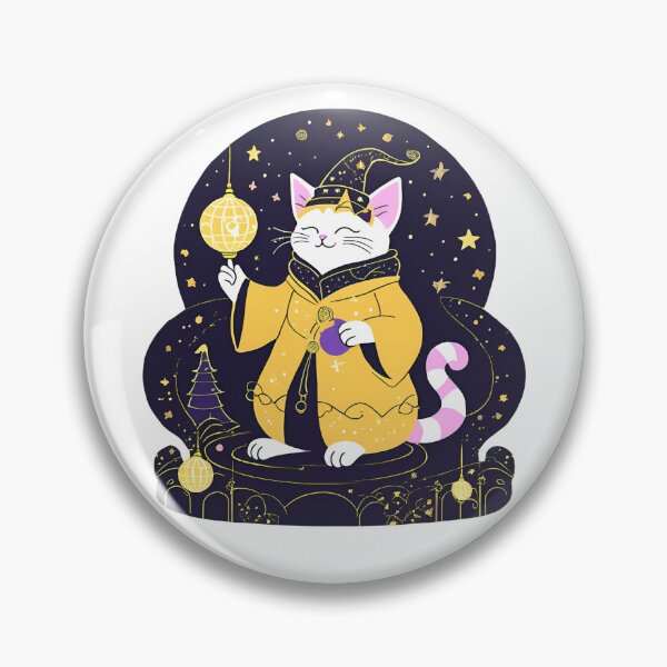 Item preview, The Yellow Magical Cat Wizard  designed and sold by MarCreativArt.