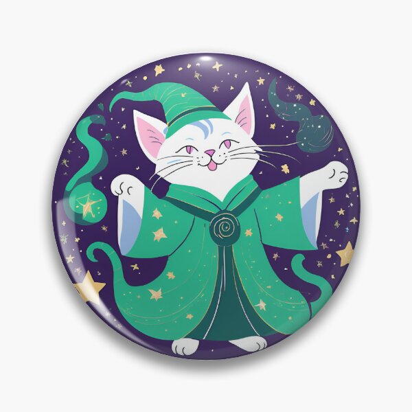 Item preview, The Green Magical Cat Wizard  designed and sold by MarCreativArt.