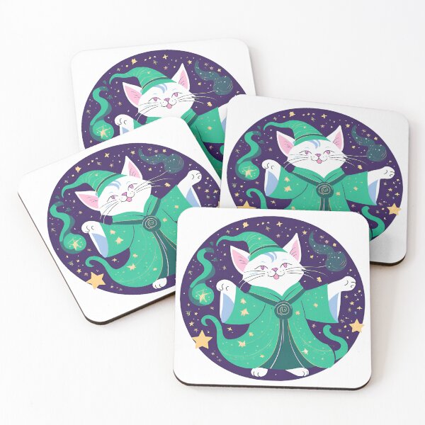 Item preview, The Green Magical Cat Wizard  designed and sold by MarCreativArt.
