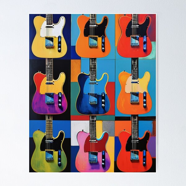 Vista previa del artículo con la obra «AZULEJO DE GUITARRA TELECASTER», diseñado y vendido por SevenGuitar.