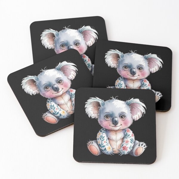 Item preview, Adorable Stitched Floral Koala Design for Kids and Decor designed and sold by love3617.
