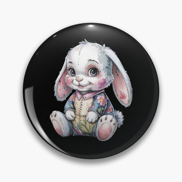 Item preview, Charming Stitched Floral Bunny Design for Nursery and Crafts designed and sold by love3617.