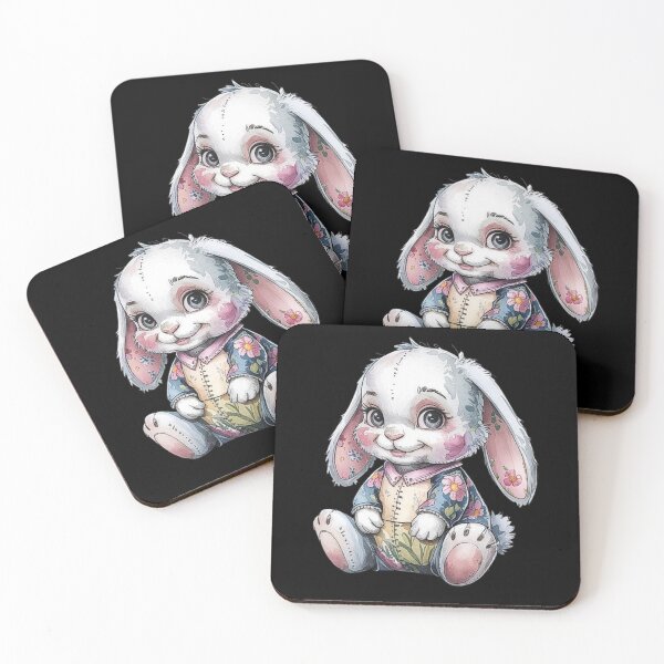 Item preview, Charming Stitched Floral Bunny Design for Nursery and Crafts designed and sold by love3617.