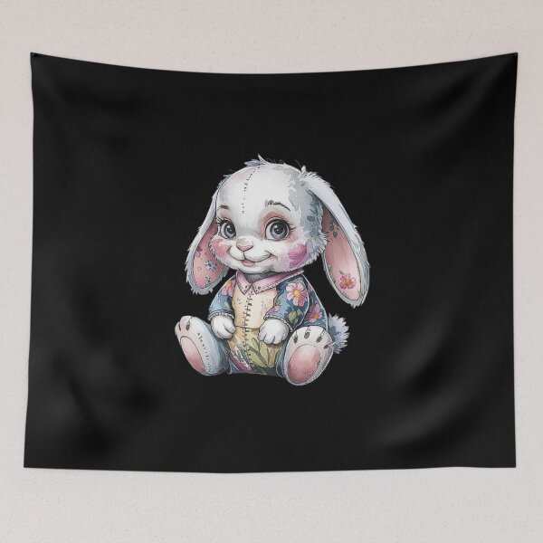 Item preview, Charming Stitched Floral Bunny Design for Nursery and Crafts designed and sold by love3617.