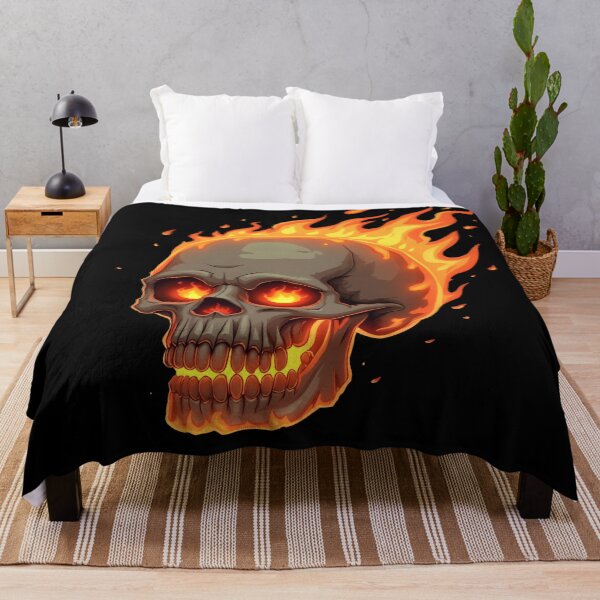 Item preview, Flaming Skull Illustration designed and sold by RobertHun.