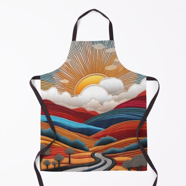 Item preview, Road Landscape With Sun And Colored Rays designed and sold by Ciervo Primavera.