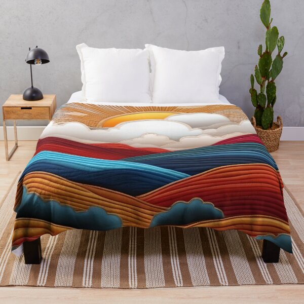 Item preview, Road Landscape With Sun And Colored Rays designed and sold by Ciervo Primavera.