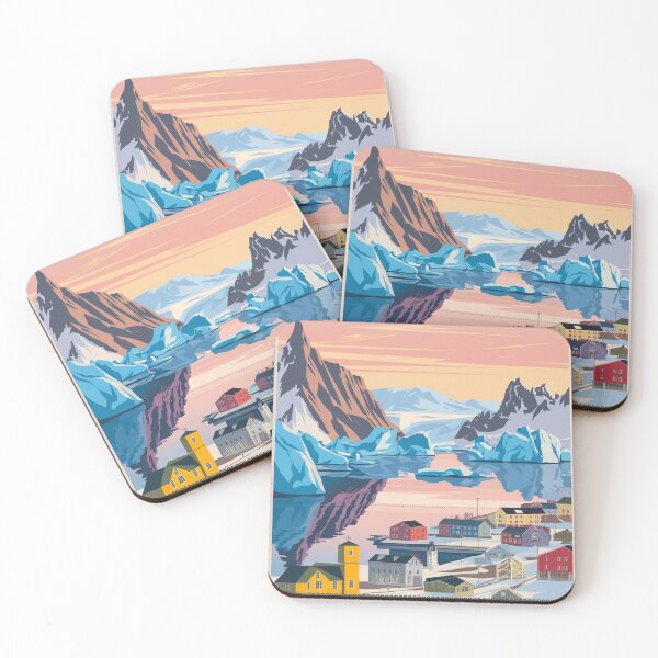 Item preview, Nuuk Vintage Travel Poster designed and sold by TravelerRat.