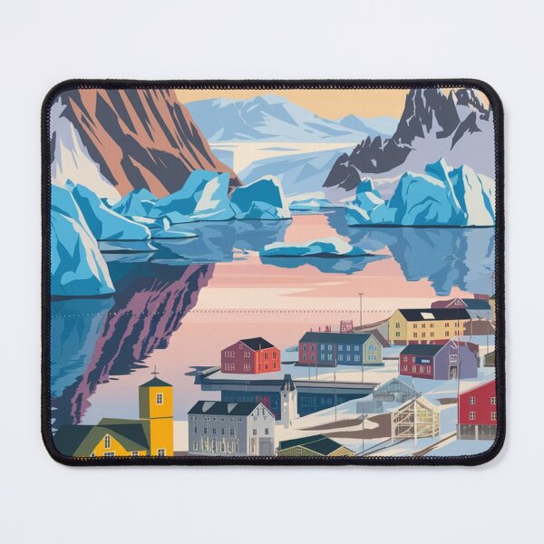 Item preview, Nuuk Vintage Travel Poster designed and sold by TravelerRat.