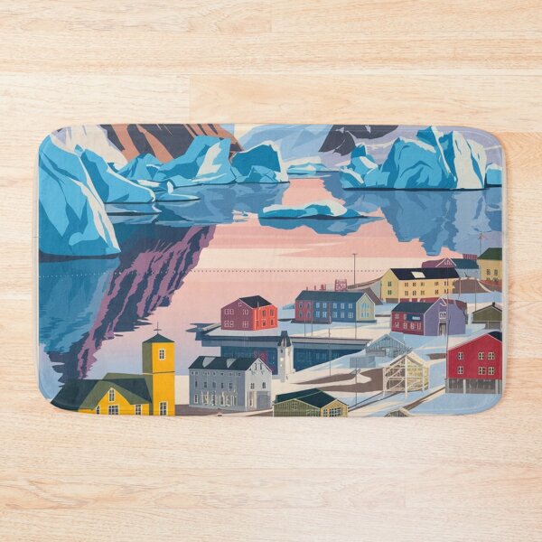 Item preview, Nuuk Vintage Travel Poster designed and sold by TravelerRat.