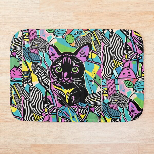 Item preview, Curious Cat in a Colorful Jungle designed and sold by Desireehaz.