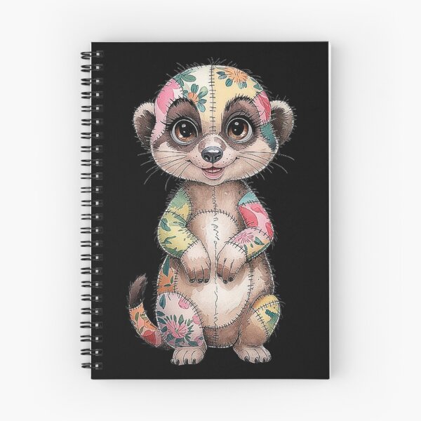 Item preview, Playful Stitched Floral Meerkat Design for Art and Decor designed and sold by love3617.