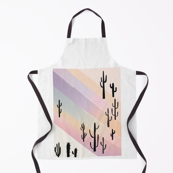 Item preview, Abstract Gradient Pattern: Soft rainbow Shades, with Silhouettes of Minimalist Cacti designed and sold by MyriadVoices.