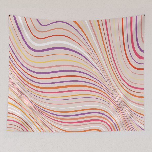 Item preview, Retro Warm Pastel Swirl Stripes designed and sold by MarikaJohnson.