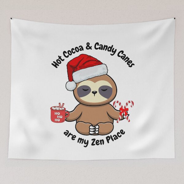 Item preview, Sloth Hot Cocoa & Candy Canes are my Zen Place designed and sold by TIPJ.
