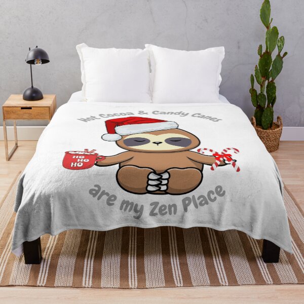 Item preview, Sloth Hot Cocoa & Candy Canes are my Zen Place - Grey designed and sold by TIPJ.