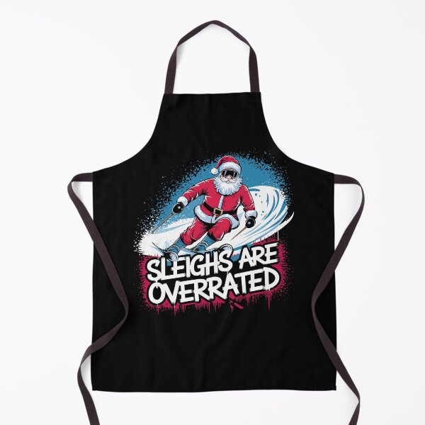 Item preview, Santa Skiing "Sleighs Are Overrated" Winter Sports designed and sold by tshirtexpressiv.