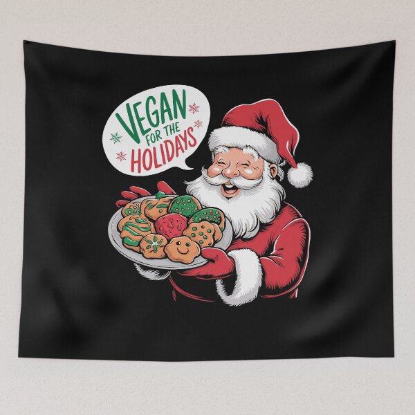Item preview, Vegan for the Holidays Santa Christmas Cookies designed and sold by tshirtexpressiv.