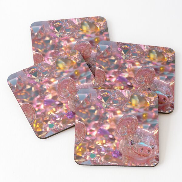 Item preview, Playful 3D Piglets with Vintage Gemstone Accents designed and sold by digitalvintage.