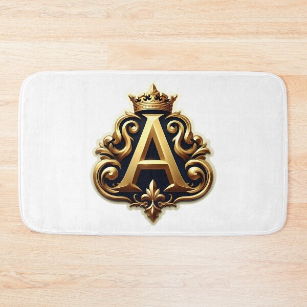 Item preview, gold-plated emblem with a prominent letter "A" at its core. designed and sold by ShihawyAhmad.