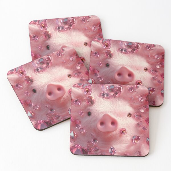 Item preview, Playful 3D Piglets with Vintage Gemstone Accents designed and sold by digitalvintage.