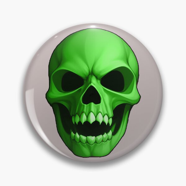 Aperçu de l'œuvre Crâne vert d'orque zombie créée et vendue par hauntedtees.