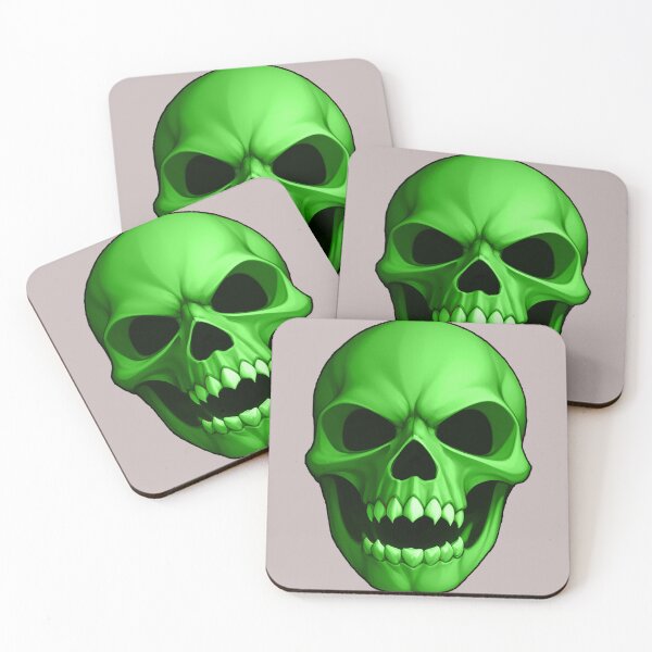 Item preview, Zombie Orc Green Skull designed and sold by hauntedtees.