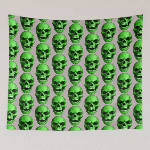 Item preview, Zombie Orc Green Skull designed and sold by hauntedtees.