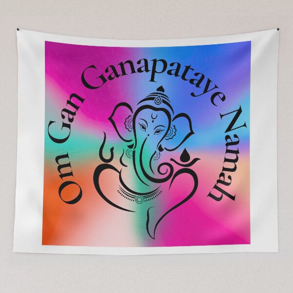 Item preview, Ganesh Mantra Vibrantly Colored Spiritual Design designed and sold by Fredster1966.