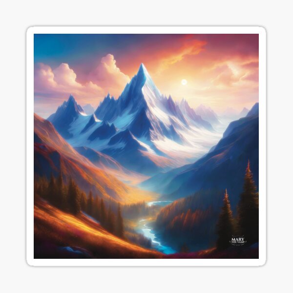 Item preview, Snowy Mountains designed and sold by Mary The Vamp.