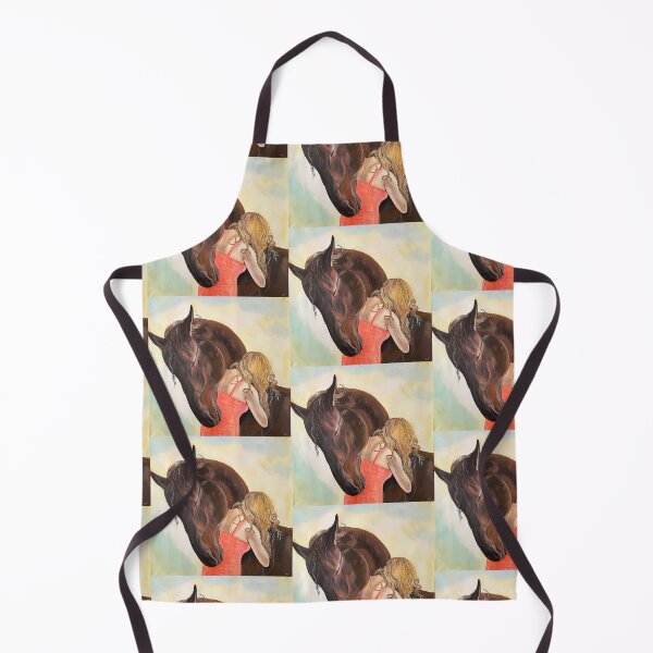Item preview, Horse and woman Reproduction Acrylic painting by Pascale Breton designed and sold by Pascale Breton.