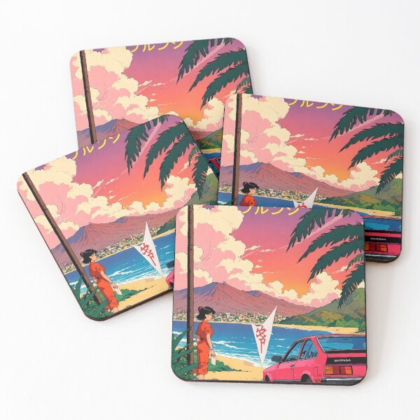 Item preview, Burundi Bujumbura Retro Anime Girl 80s Vintage Travel designed and sold by Retro-Anime9.