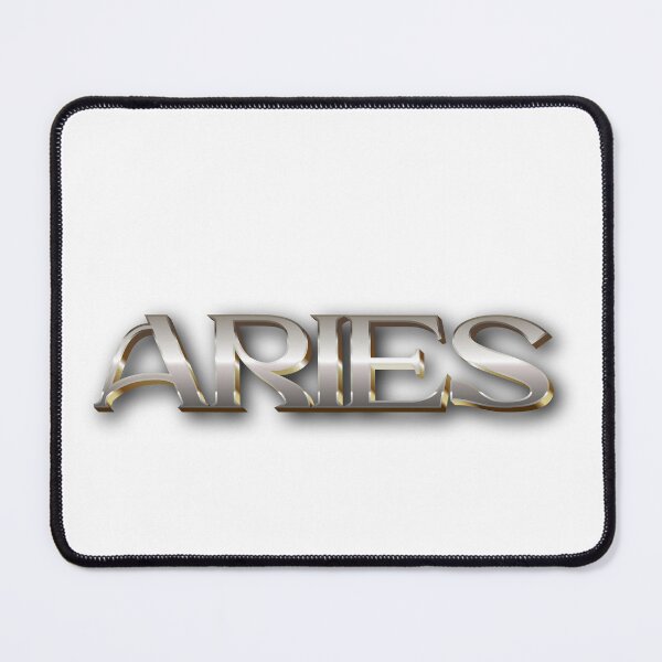 Item preview, ARIES - SILVER CHROME HOROSCOPE ZODIAC SUN SIGN Mountain Sheep Ram Star Constellation - Occult Gift designed and sold by Spinning Plates 360.