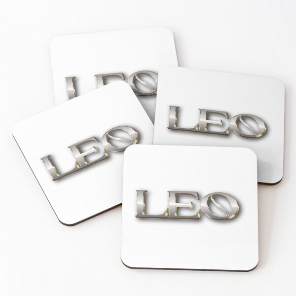 Item preview, LEO - SILVER CHROME HOROSCOPE ZODIAC SUN SIGN Big Wildcat Lion Star Constellation - Occult Gift designed and sold by Spinning Plates 360.