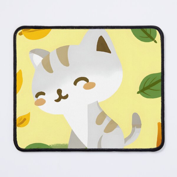 Item preview, Cute Cat Playing with Leaves Autumn Kitten designed and sold by Wiss2Arts.