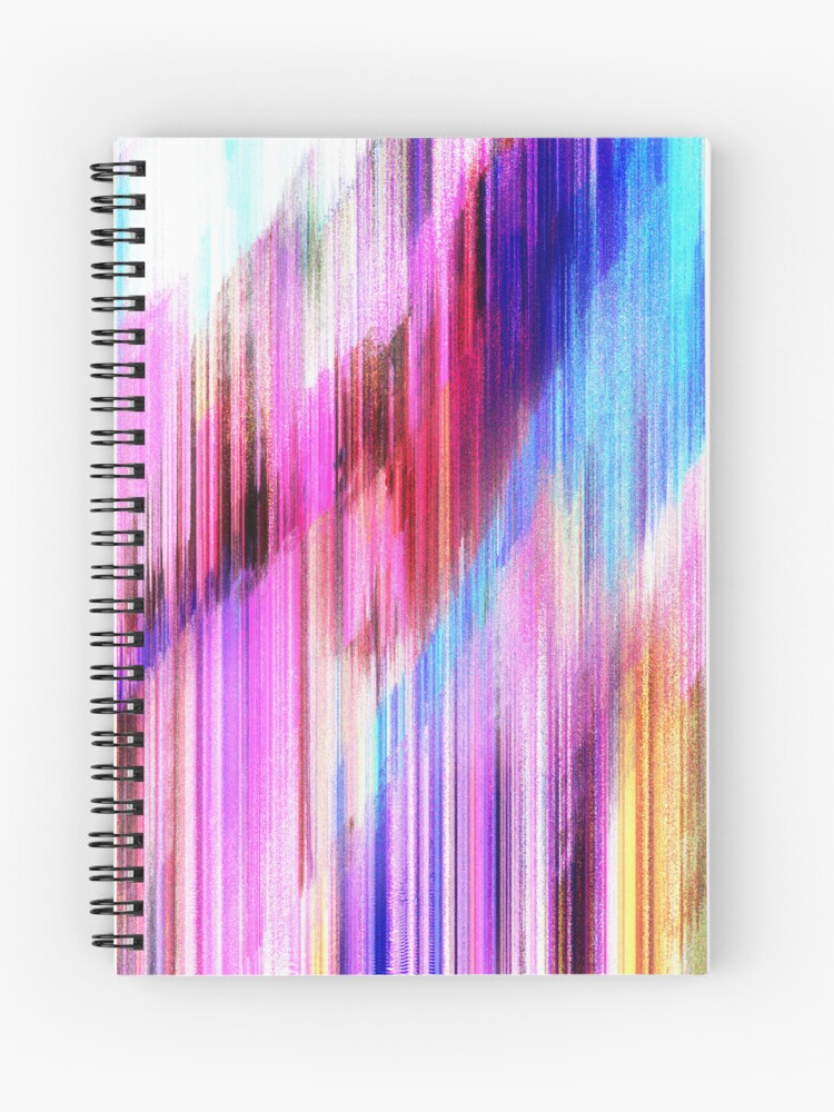 Thumbnail 1 of 3, Journal, Neon Gravity Well Abstract Evaporation Glitch Art designed and sold by powerwithinart.