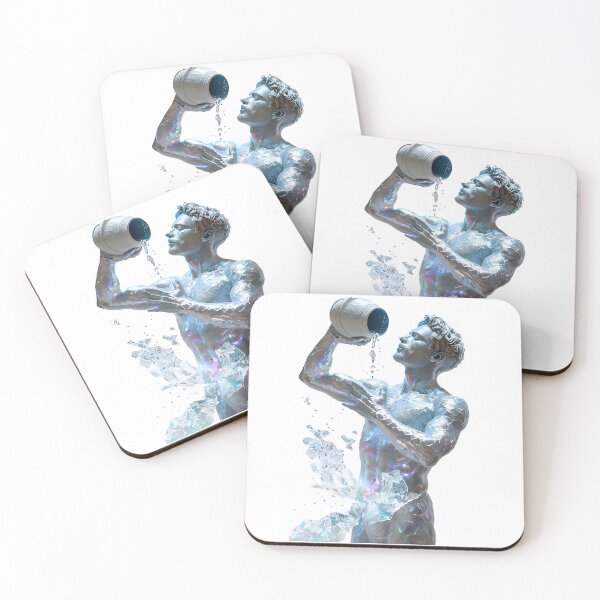 Item preview, AQUARIUS - SILVER CHROME HOROSCOPE ZODIAC SUN SIGN Water Bearer Star Constellation - Occult Gift designed and sold by Spinning Plates 360.