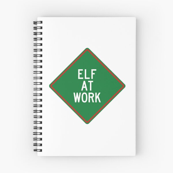 Item preview, Elf at Work Funny Christmas Day Warning Decoration designed and sold by Wurmbone.