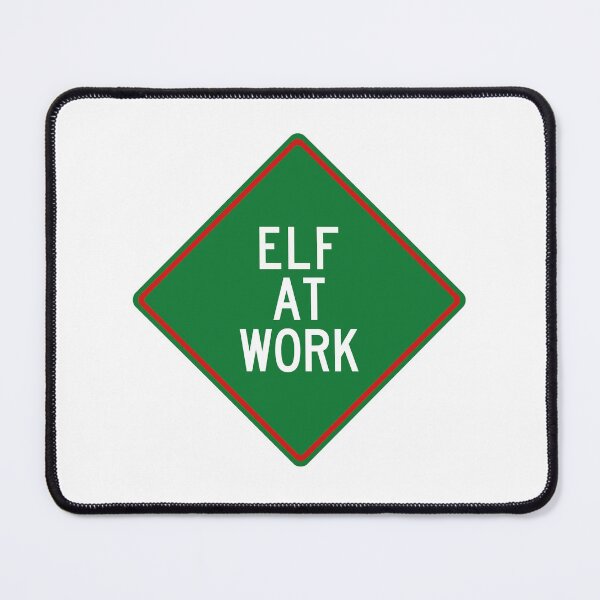 Item preview, Elf at Work Funny Christmas Day Warning Decoration designed and sold by Wurmbone.
