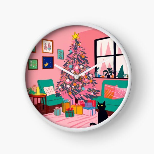Artikelvorschau, Gemütliche Nächte Rosa Weihnachtsmalerei entworfen und verkauft von Magnolia Valley Art.