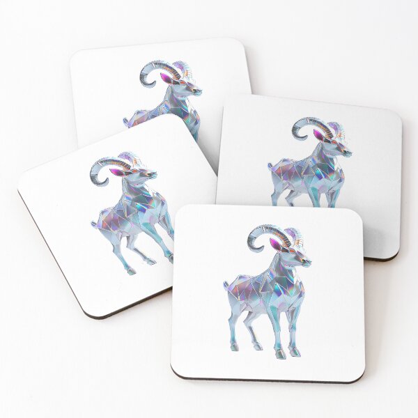 Item preview, ARIES - SILVER CHROME HOROSCOPE ZODIAC SUN SIGN Mountain Sheep Ram Star Constellation - Occult Gift designed and sold by Spinning Plates 360.
