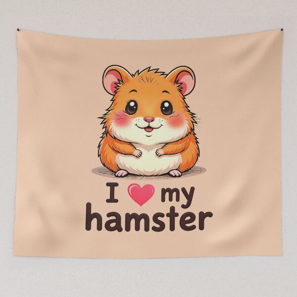 Item preview, I Love My Hamster Cute Kawaii Animal designed and sold by TheArtOfPat.