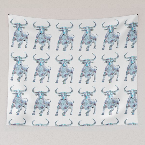 Item preview, TAURUS - SILVER CHROME HOROSCOPE ZODIAC SUN SIGN Bull Buffalo Ox Cow Star Constellation - Occult Gift designed and sold by Spinning Plates 360.