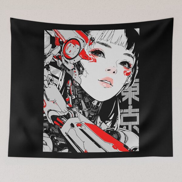 Item preview, Cyberpunk Vaporwave Cyborg designed and sold by ShurikenStar.