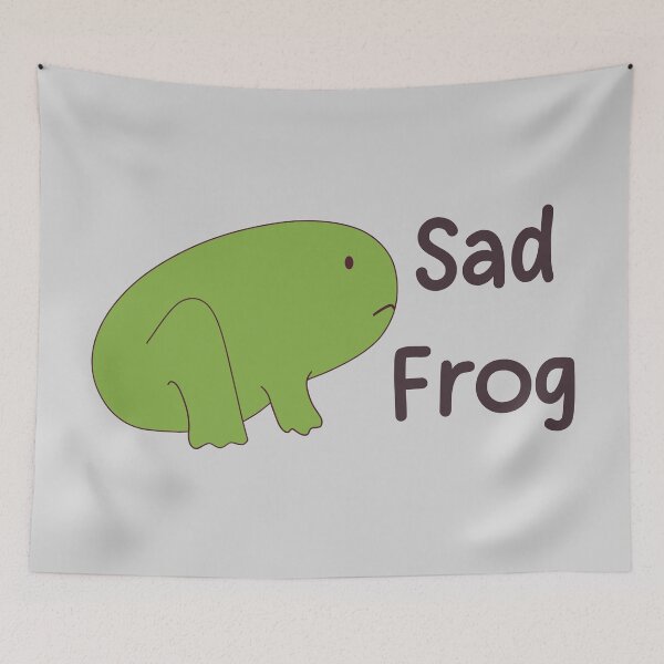 Item preview, Derpy Sad Frog designed and sold by Skull Fern.