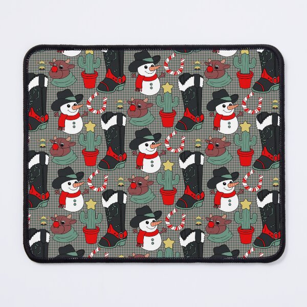 Item preview, Western Christmas on Tiny Gingham Plaid Background designed and sold by Procraftinate.