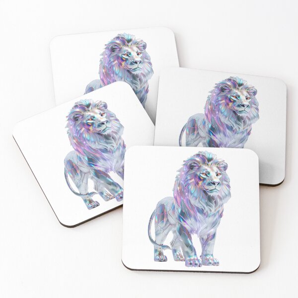 Item preview, LEO - SILVER CHROME HOROSCOPE ZODIAC SUN SIGN Wildlife Wild Cat Lion Star Constellation - Occult Gift designed and sold by Spinning Plates 360.