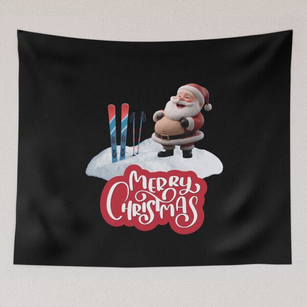 Item preview, Fat And Funny Santa Claus With Ski  designed and sold by kjp-design.