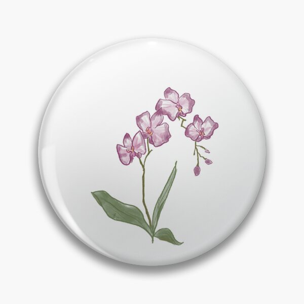 Item preview, Orchid flower drawing watercolor whimsical  designed and sold by stellaerosae.